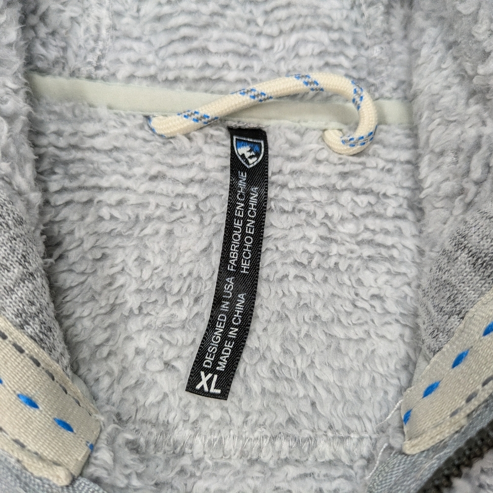 Kuhl Jacket Women's XL Gray Ash Alto Hoody Sherpa Fleece Full Zip Coat Outdoor - Picture 6 of 9
